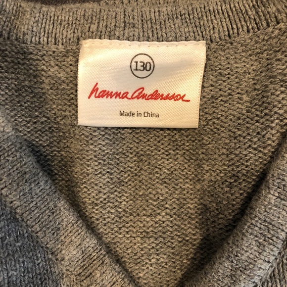 Hanna Anderson boys sweater vest gray 130 (8) - Picture 3 of 3